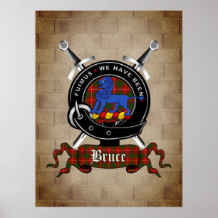 Bruce Klan Badge på Castle Wall Poster 18 x 24