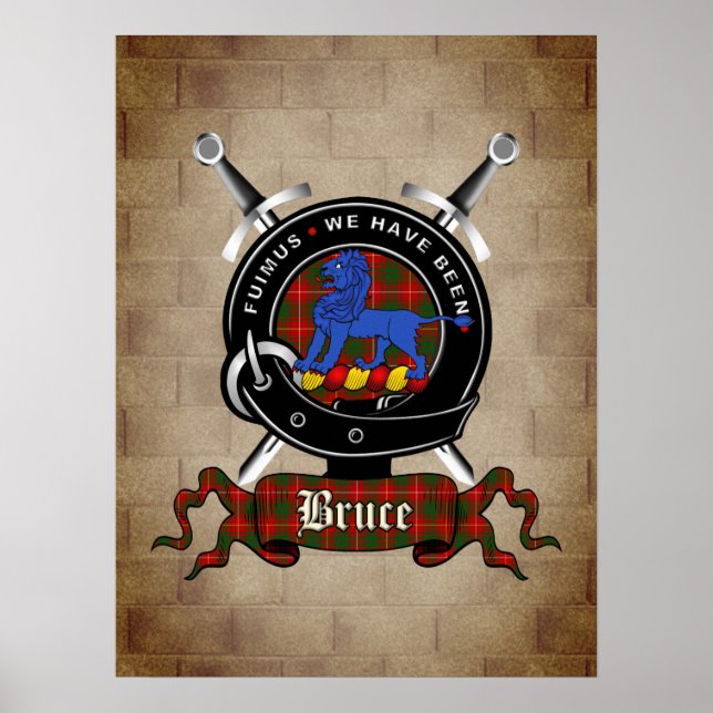 Bruce Klan Badge på Castle Wall Poster 18 x 24 (Framsidan)
