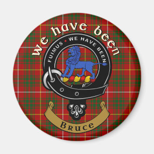 Bruce Klan Badge & Tartan Magnet