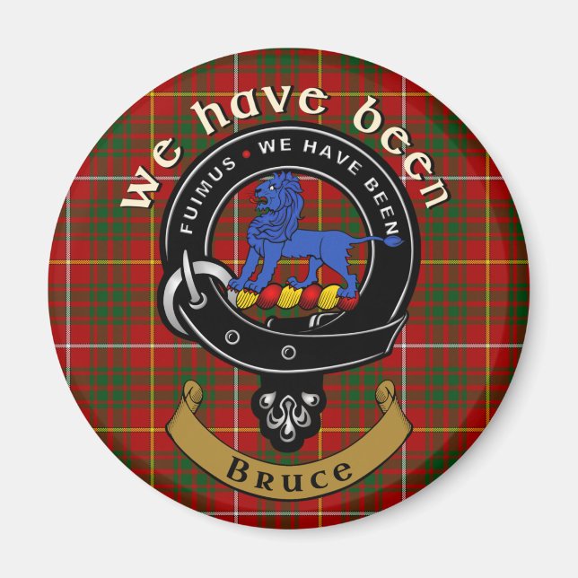 Bruce Klan Badge & Tartan Magnet (Framsidan)