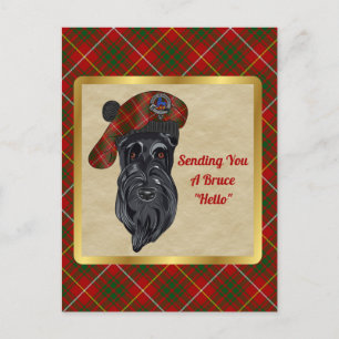 Bruce Klan Badge & Tartan Postcard Vykort