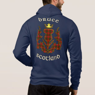 Bruce Klan Badge & Tartan w/Motto Hoodie T Shirt
