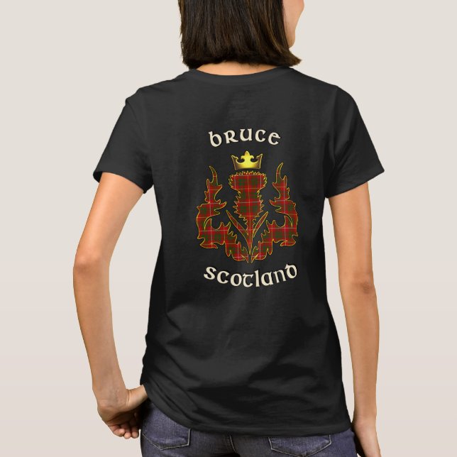 Bruce Klan Badge & Tartan w/Motto T-Shirt (Baksida)