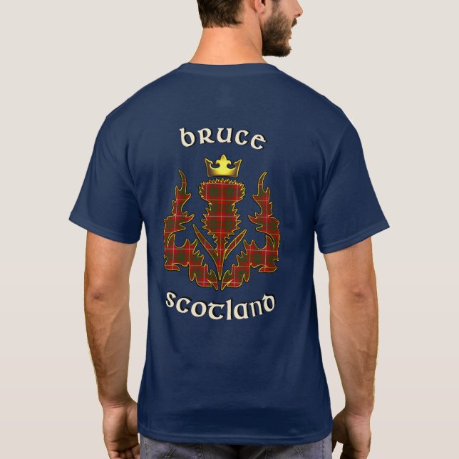 Bruce Klan Badge & Tartan w/Motto T Shirt (Baksida)