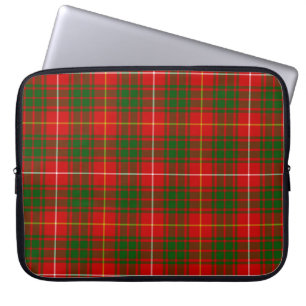 Bruce klan tartan Red grönt plaid Laptop Fodral