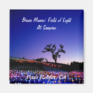 Bruce Munro, fält av ljust, Paso Robles, CA. Magnet