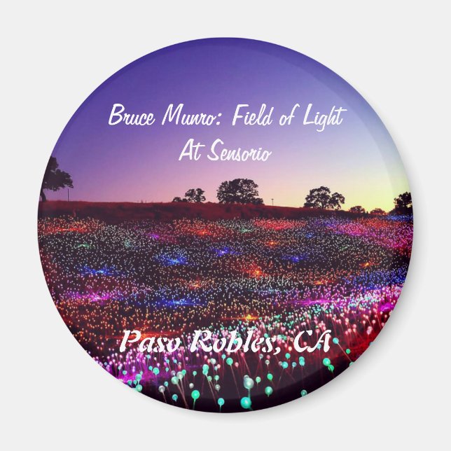 Bruce Munro, Fält of Light, Paso Robles, CA. Magnet (Framsidan)