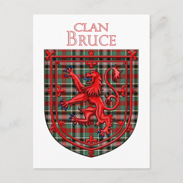 Bruce of Kinnaird Tartan Scottish Play Vykort (Framsida)