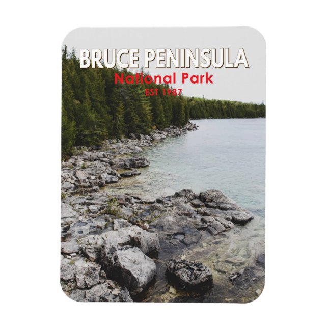 Bruce Peninsula National Park Canada Art Vintage Magnet (Vertikal)