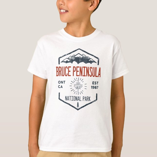Bruce Peninsula National Park Canada Distress T Shirt (Framsida)