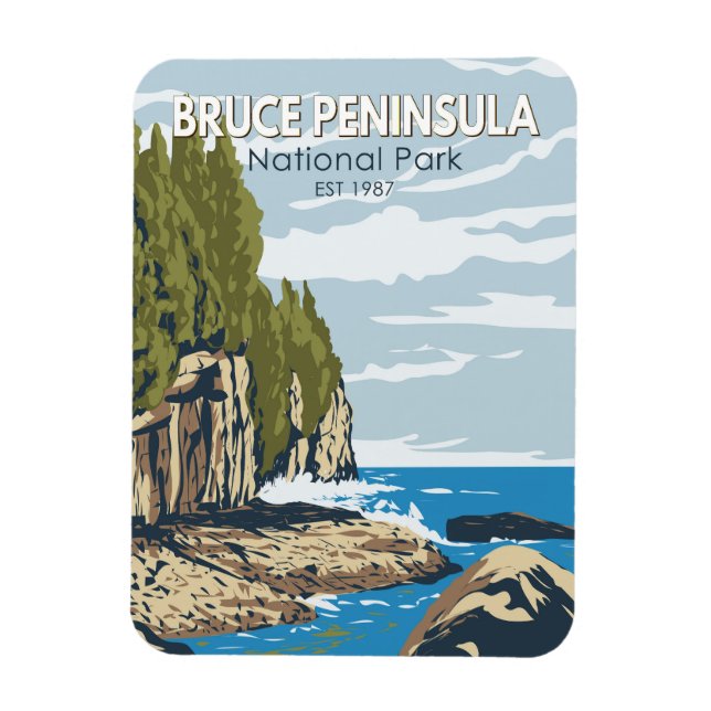 Bruce Peninsula National Park Canada Travel Art Magnet (Vertikal)