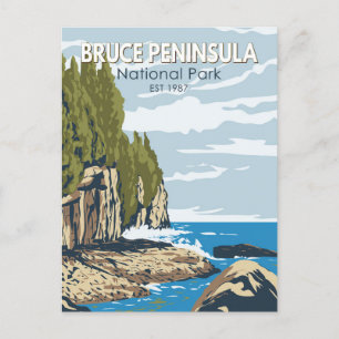 Bruce Peninsula National Park Kanada Resa Konst Vykort