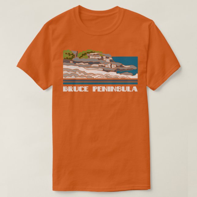 Bruce Peninsula nationalpark Nature Älskare Vintag T Shirt (Design framsida)
