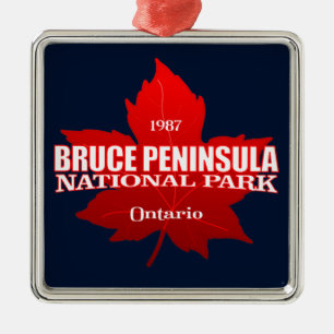 Bruce Peninsula NP (byle löv) Julgransprydnad Metall