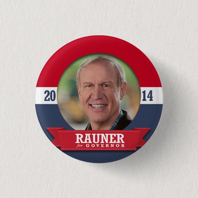 BRUCE RAUNER KAMPANJ KNAPP (Framsida)