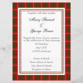 Bruce Scottish Wedding Investigation Inbjudningar