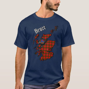 Bruce Tartan Karta & Badge T-Shirt