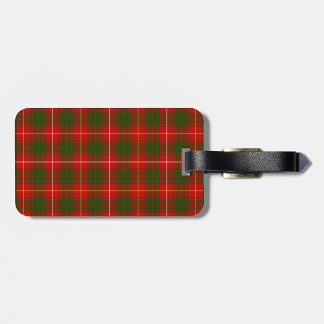 Bruce tartan red grönt plaid bagagebricka (Baksida Vågrät)