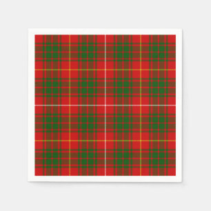 Bruce tartan röd grön karotruta pappersservett