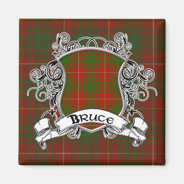 Bruce Tartan Shield Magnet (Framsidan)