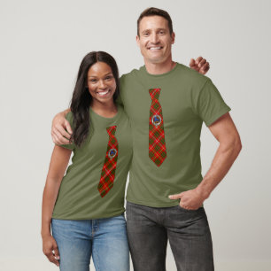 Bruce Tartan Slipsnästee-Shirt med Märke T Shirt