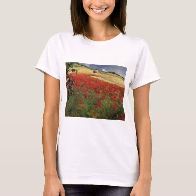 BRUCE, William Blair vallmo röda blommor vin Tee Shirt (Framsida)