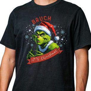 "Bruch, det är jul" AI Art Sassy Grinch T Shirt