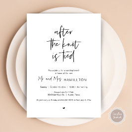 Brüch efter bröllop, efter det att knuten är bunde inbjudningar