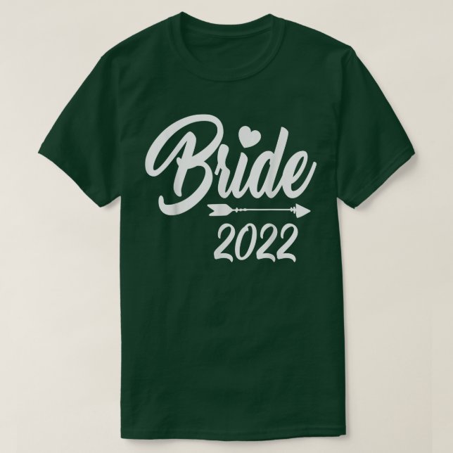 Brud 2022 Söt Bröllop Möhippa Romantik T Shirt (Design framsida)