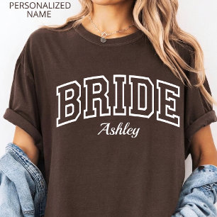 Brud Anpassad universitetsbrud möhippa fest T Shirt