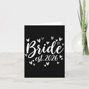 Brud är 2026 bröllop nygift brud brudgum fest kort