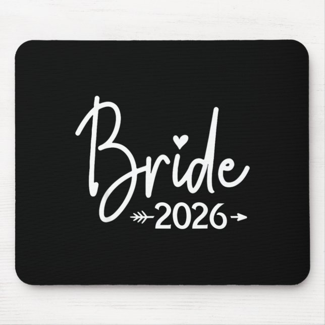 Brud är 2026 gift bröllop brudparti musmatta (Framsidan)