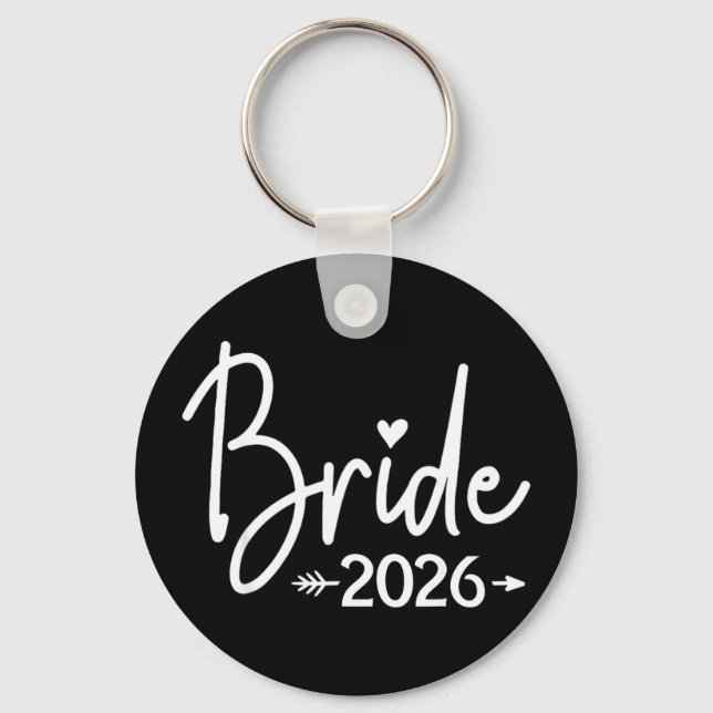 Brud är 2026 gift bröllop brudparti nyckelring (Framsida)