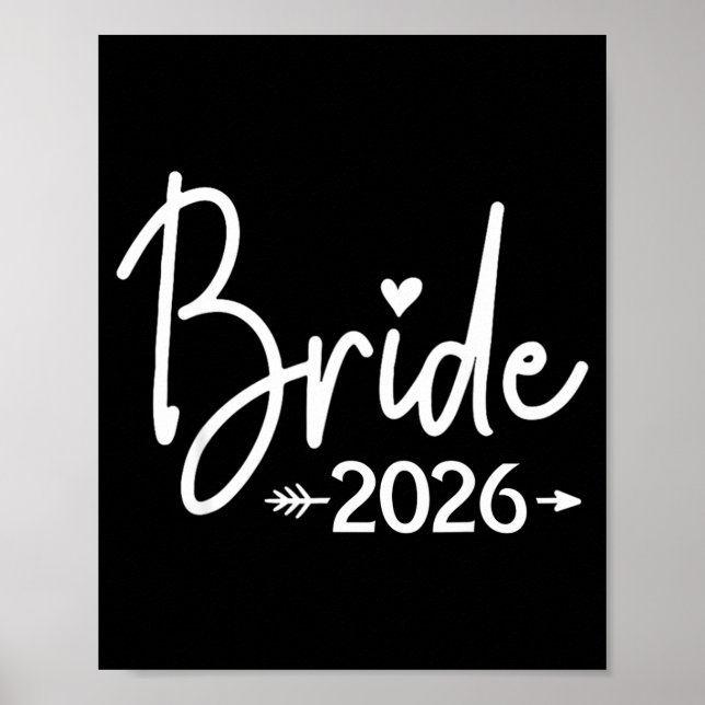 Brud är 2026 gift bröllop brudparti poster (Framsidan)