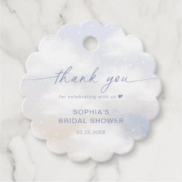 Brud är på molnet 9 Bröllopsfest tack Gåvor Etiketter