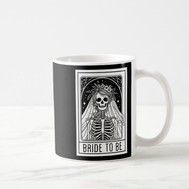 Brud att bli gotisk skelett tarotkort möhippa kaffemugg (Höger)
