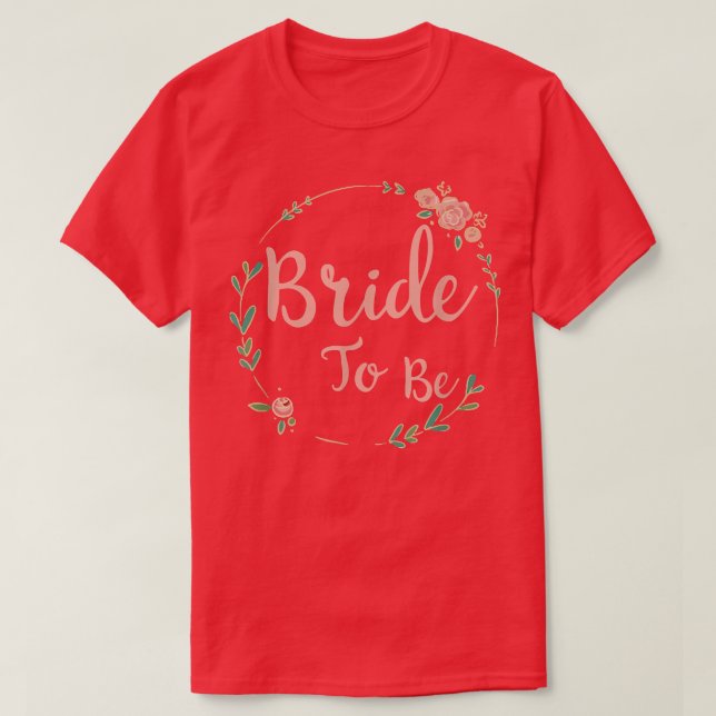 Brud att bli Henfest Blomma Brud T-Shirt (Design framsida)
