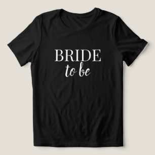 Brud att bli svart & vit t-shirt