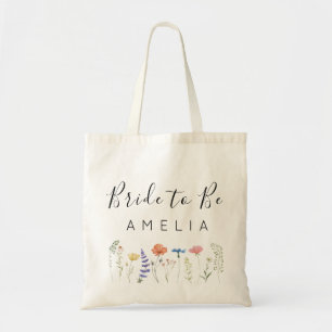 Brud att bli Vildblomma Brudtärna Namn Tygkasse