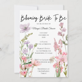 Brud att blomma inbjudningar