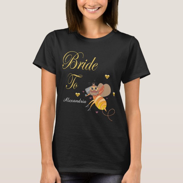 Brud Att Vara Bröllop Anpassa T Shirt (Framsida)