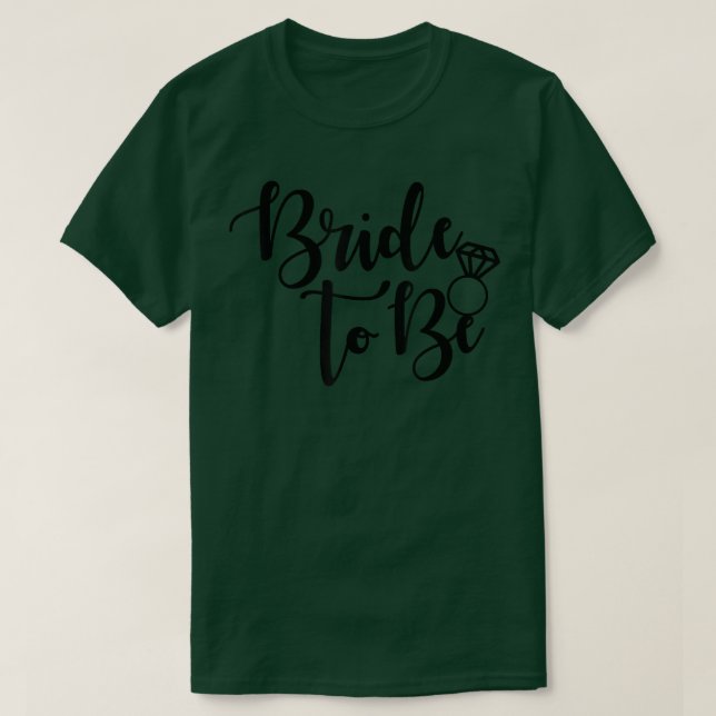Brud Att Vara Bröllopsring Framtida Fru T Shirt (Design framsida)