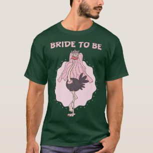 Brud Att Vara Fågel Bouquet Bröllop Hen Fest T Shirt