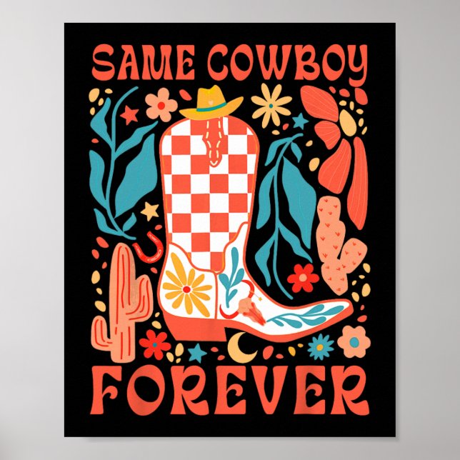 Brud Att Vara Howdy Western Bachelorette Samma Cow Poster (Framsidan)