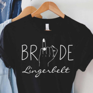 Brud Att Vara Present Systerfest Ringfinger T Shirt