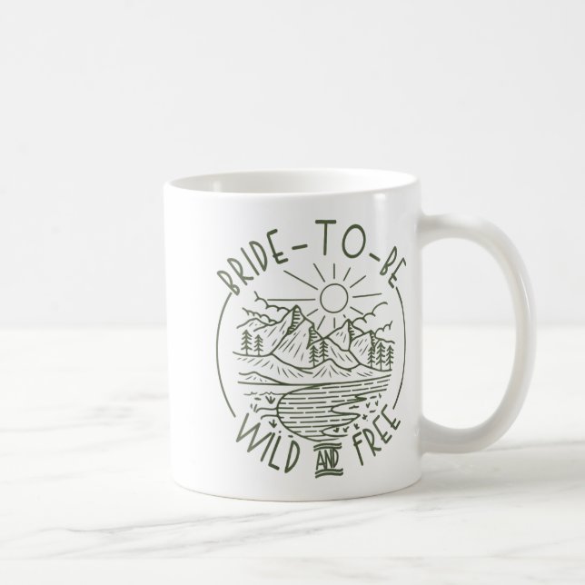 Brud Att Vara Vild Och Fri Camping Möhippa Par Kaffemugg (Höger)