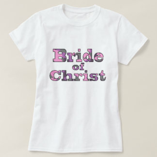 Brud av den purpurfärgade camoskjortan för Kristus Tee Shirt