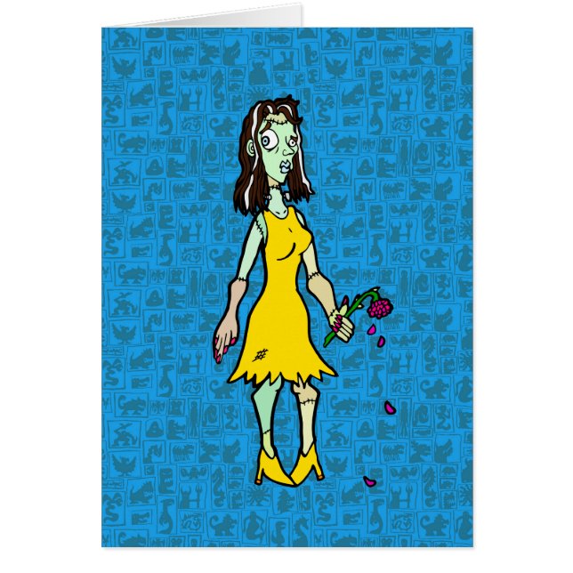 Brud-av-Frankenstein Hälsningskort (Framsidan)