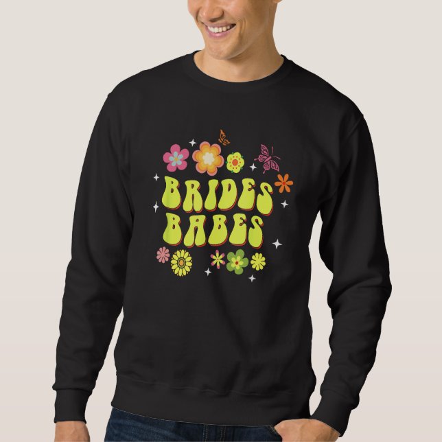 Brud Babes Brudtärnor Groovy Möhippa Lång Ärmad Tröja (Framsida)