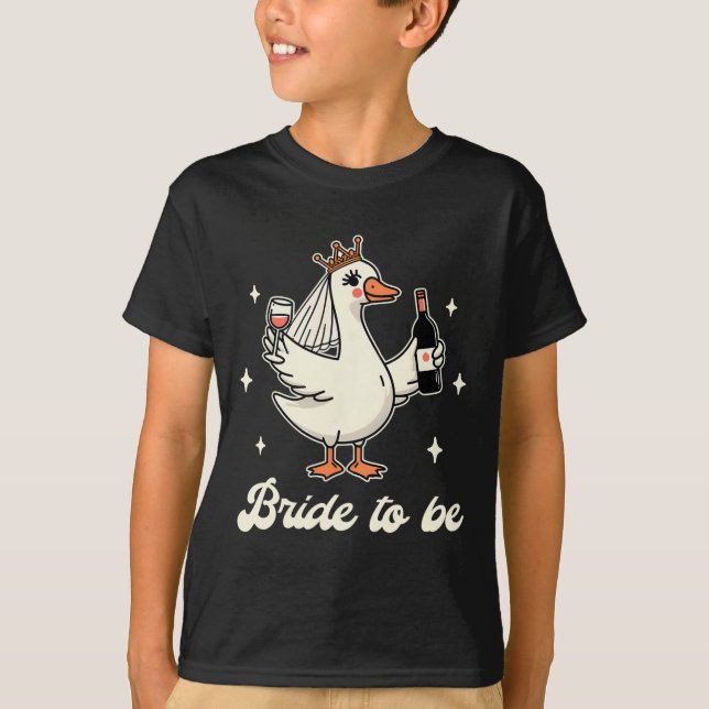 Brud Baby Bröllopsdusch Bröllop Dumma Gås Brud T Shirt (Framsida)